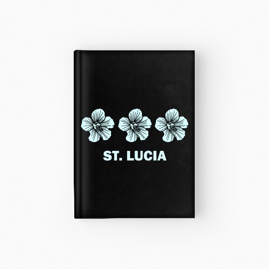 St Lucia Tropical Hibiscus Flower Hardcover Journal
