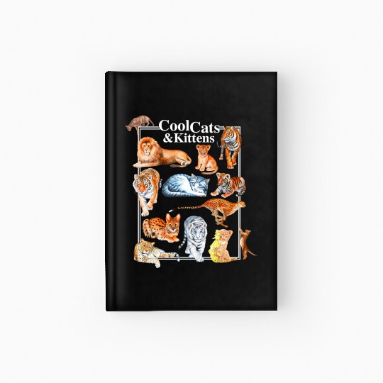 Cats And Kittens Tiger Lion Leopard Felines Hardcover Journal