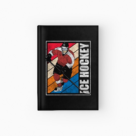 Hockey Ice Hockey Mask Training Team Hardcover Journal