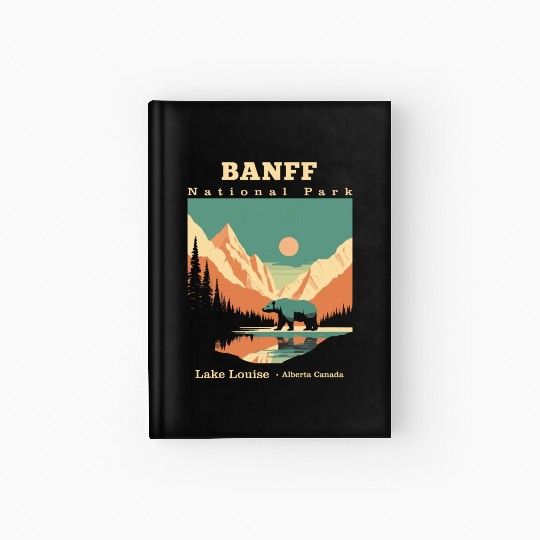 Vintage Retro Canadian Banff National Park Hardcover Journal