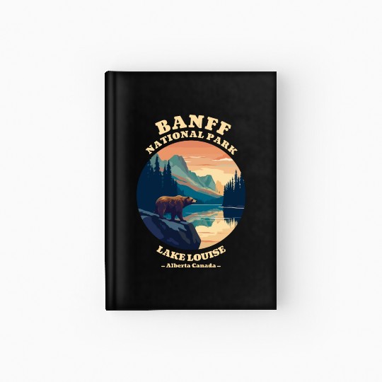 Vintage Retro Canadian Banff National Park Hardcover Journal