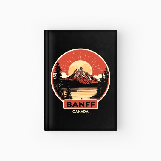 Vintage Retro Canadian Banff National Park Hardcover Journal