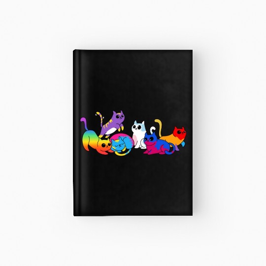 Pride Kittens LGBTQIA+ Cats Colorful Cat Hardcover Journal