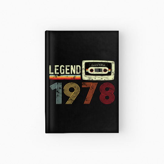 1978 Geburtstag Vintage Cassette Hardcover Journal
