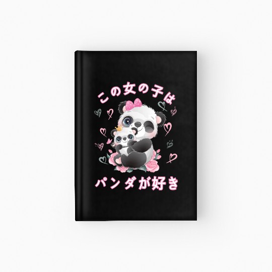 Panda Love Mom Panda Bear Hardcover Journal