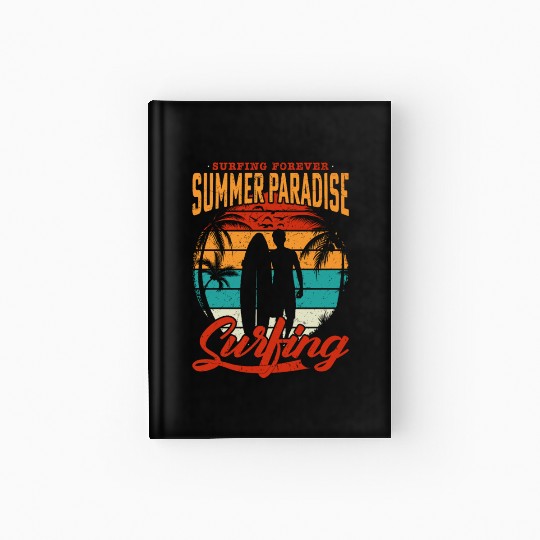 surfing Hardcover Journal - summer paradise