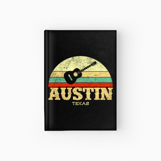 Austin Texas Guitar Lone Star State Hardcover Journal