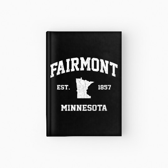 Fairmont Minnesota Mn State Athletic Style Hardcover Journal