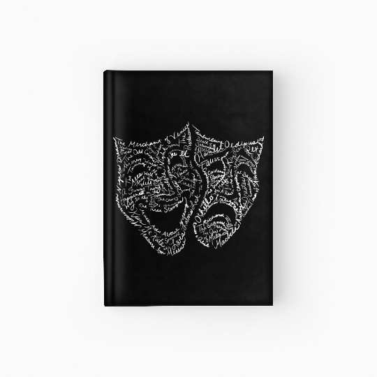 Comedy Tragedy Word Hardcover Journal