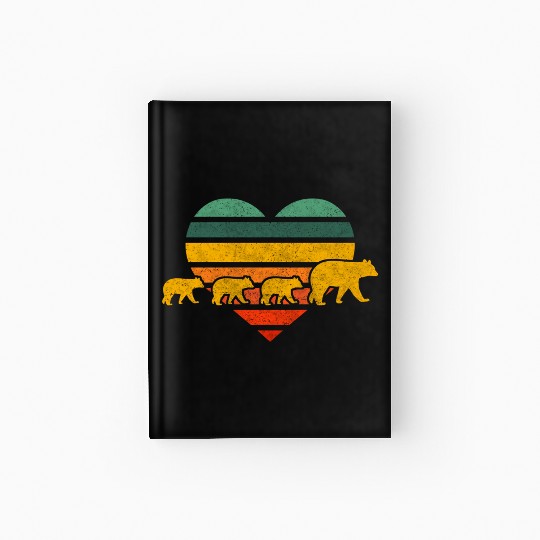 Mama Bear Three Cubs Heart Mothers Day Hardcover Journal