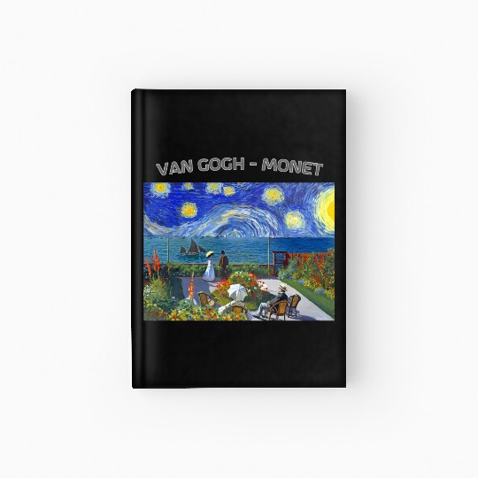 Starry Night Garden At Sainte Adresse Impressionis Hardcover Journal