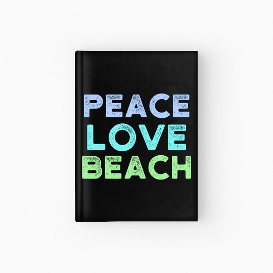 Peace Love Beach Distressed Hardcover Journal