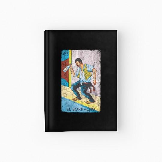 Loteria El Borracho Colorful Tarot Card Hardcover Journal