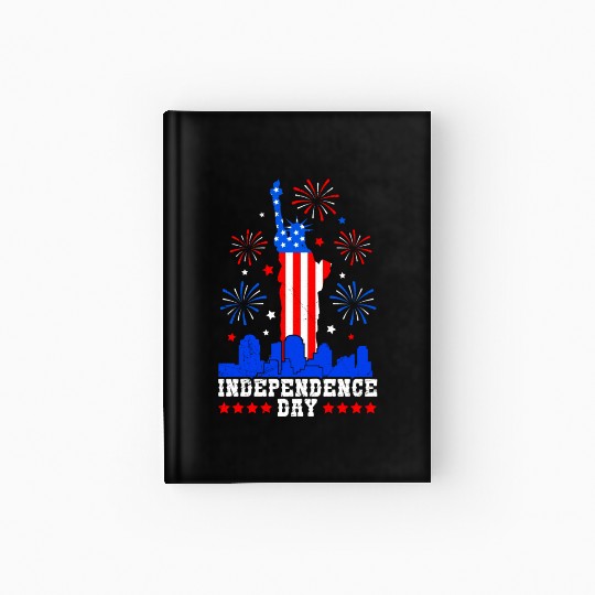 Independence Day Statue of Loverty America Party Hardcover Journal