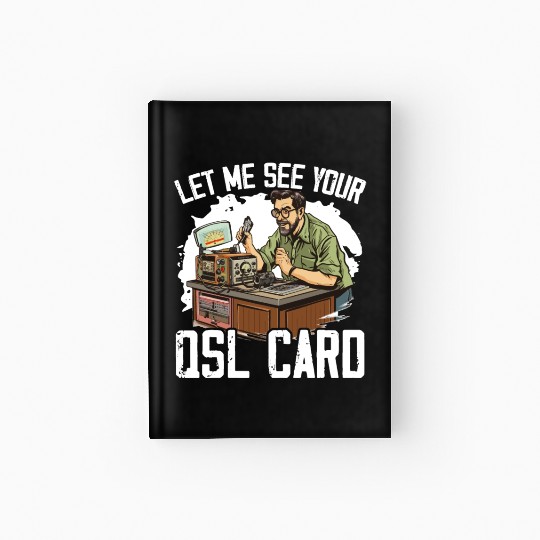 Ham Radio Operator Morse Code Radioactivity Hardcover Journal