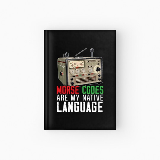 Ham Radio Operator Morse Code Radioactivity Hardcover Journal