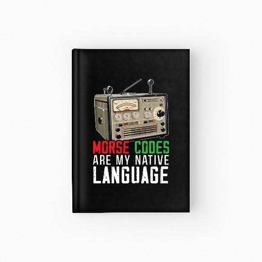 Ham Radio Operator Morse Code Radioactivity Hardcover Journal