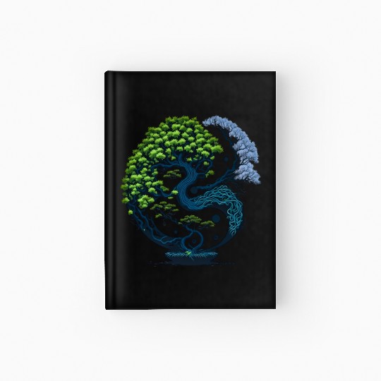 Harmony Unveiled - Yin and Yang Bonsai Hardcover Journal