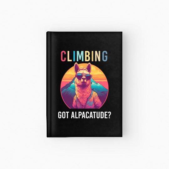 Funny Alpaca with Sunglasses - Alpacatude Hardcover Journal