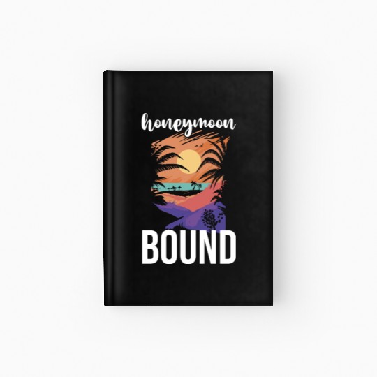 Bride Groom Vacation Newlywed Couple Honeymoon Hardcover Journal