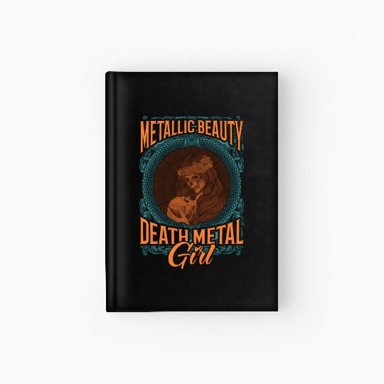 Goth Rock Satan Girl Woman Festivals Death Metal Hardcover Journal