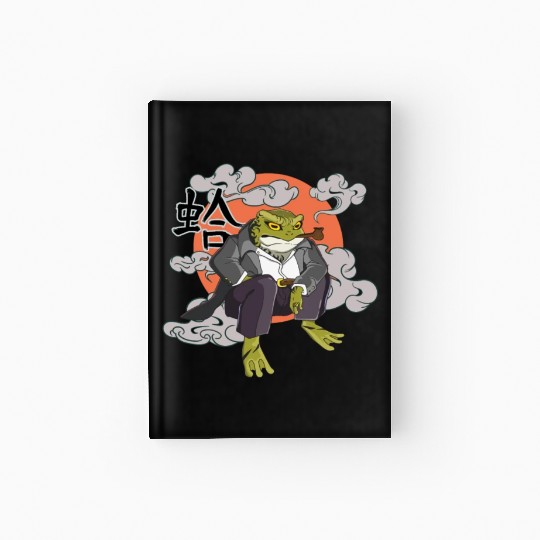 Japanese frog in Yakuza gangster costume Hardcover Journal