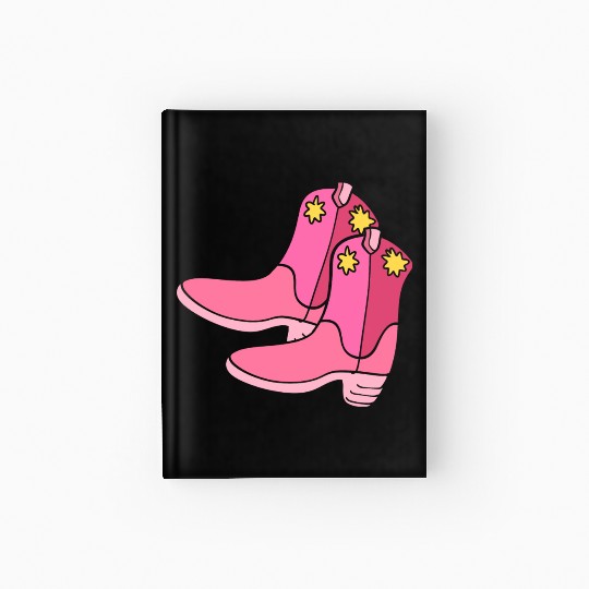 Pink Cowgirl Boots Cowgirl Hardcover Journal