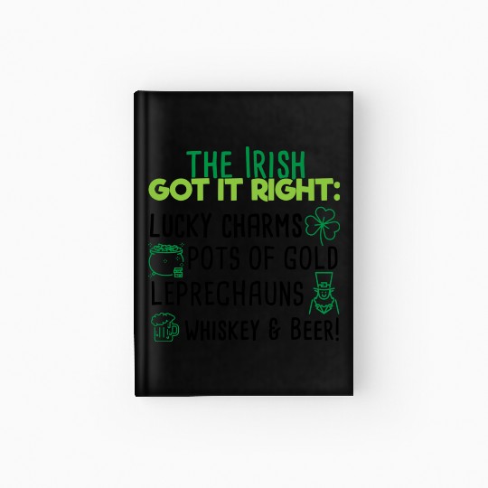 Lucky Irish Charms Aesthetic Hardcover Journal