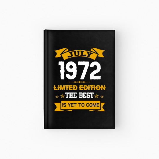 July 1972 Birthday Surprise Hardcover Journal