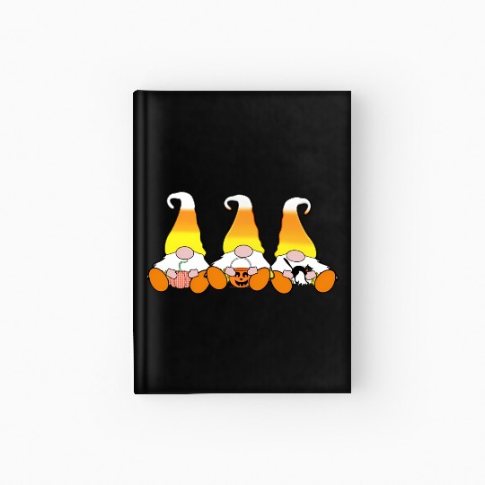 Halloween Gnome Candy Corn Gnomes Trick Or Treat Hardcover Journal