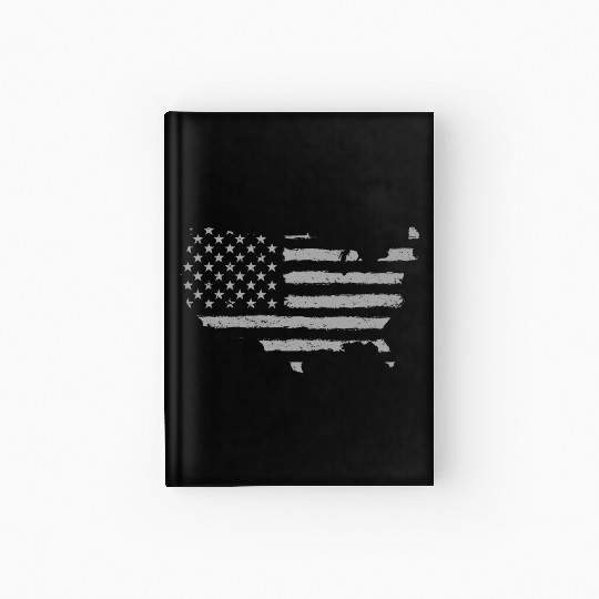 HAND PAINTED US FLAG Hardcover Journal