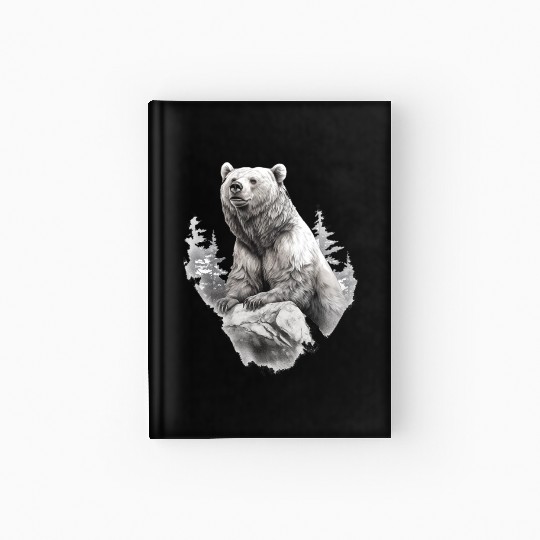 Majestic Forest Bear Hardcover Journal