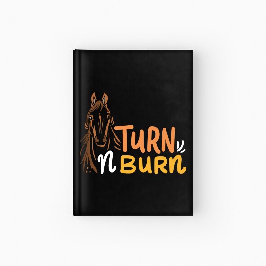 DESIGNEquestrian Fun Barrel Racing Turn N Burn Hardcover Journal