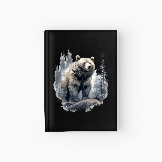Majestic Forest Bear Hardcover Journal