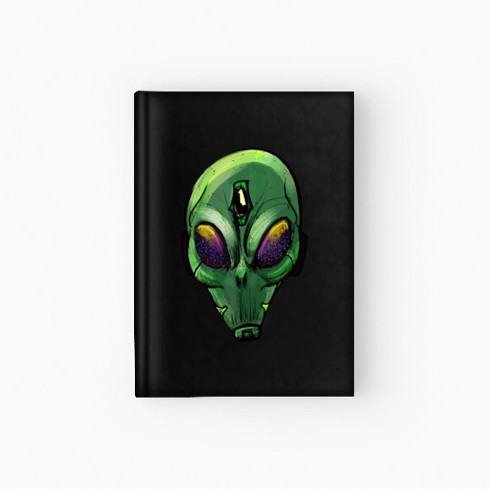 extraterrestrial Funny quote Alien head science Hardcover Journal