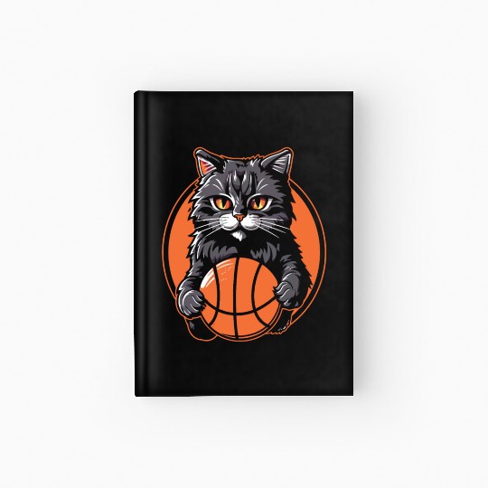 Basketball Cat Basketball Player I Love Basketball Hardcover Journal
