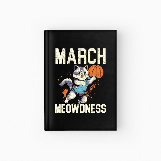 Basketball Cat Basketball Player I Love Basketball Hardcover Journal