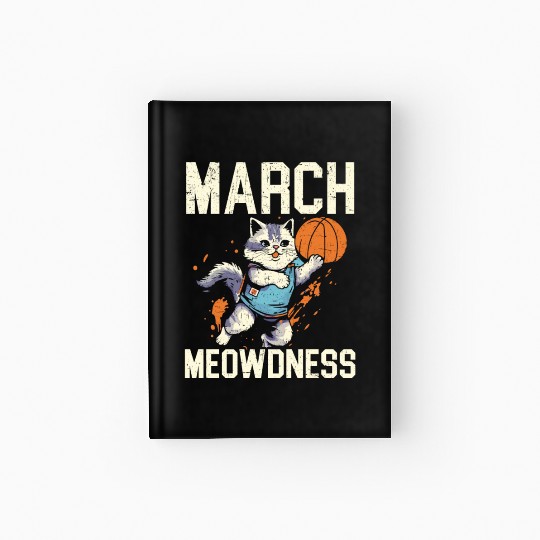 Basketball Cat Basketball Player I Love Basketball Hardcover Journal