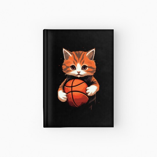 Basketball Cat Basketball Player I Love Basketball Hardcover Journal
