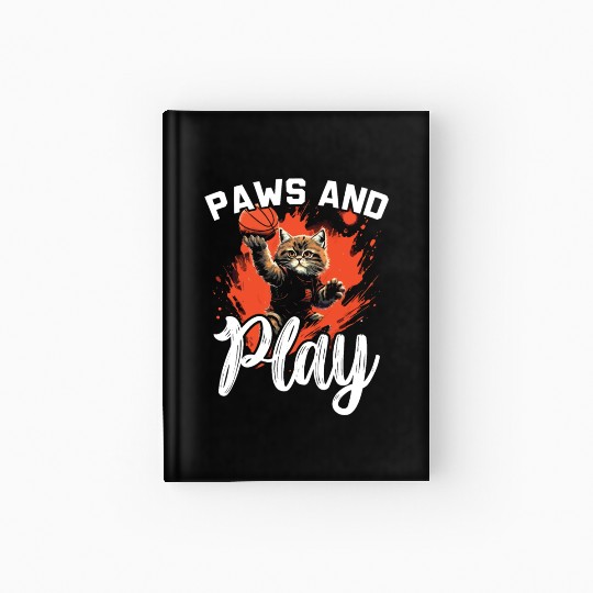 Basketball Cat Basketball Player I Love Basketball Hardcover Journal