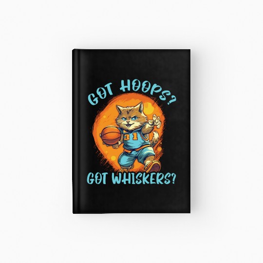 Basketball Cat Basketball Player I Love Basketball Hardcover Journal