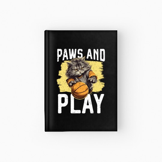Basketball Cat Basketball Player I Love Basketball Hardcover Journal