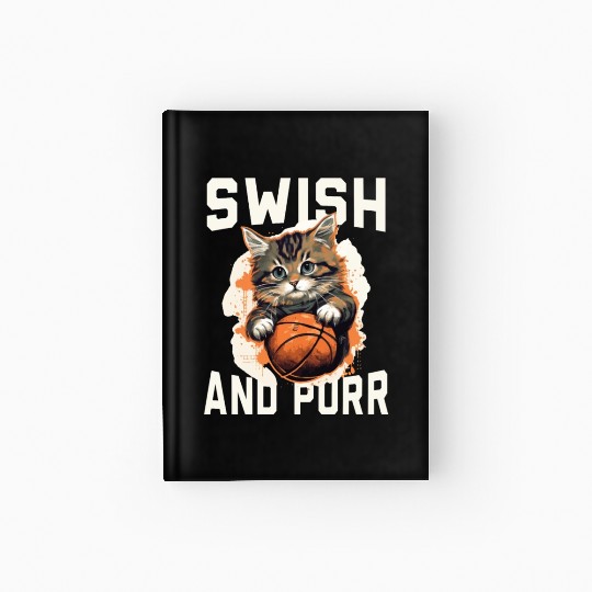 Basketball Cat Basketball Player I Love Basketball Hardcover Journal