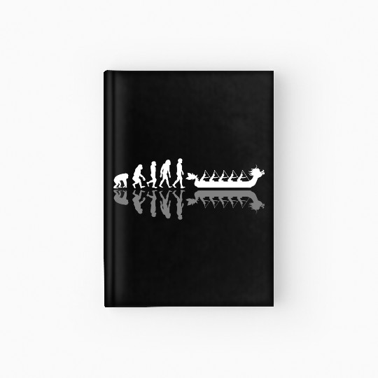 Dragon Boat Racing Team Evolution With Shadow Hardcover Journal
