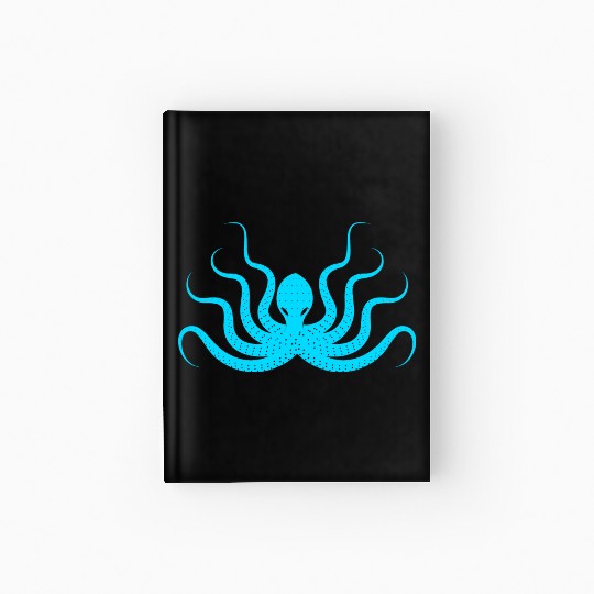 Menace Octopus Neon Blue Hardcover Journal