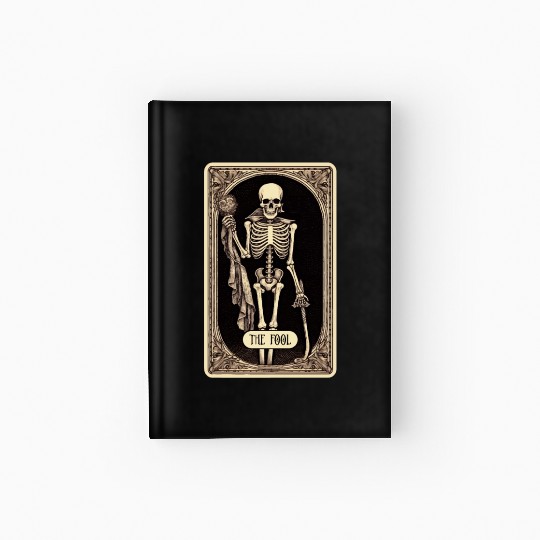 The Fool Skeleton Tarot Card Hardcover Journal