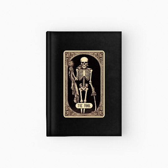 The Fool Skeleton Tarot Card Hardcover Journal