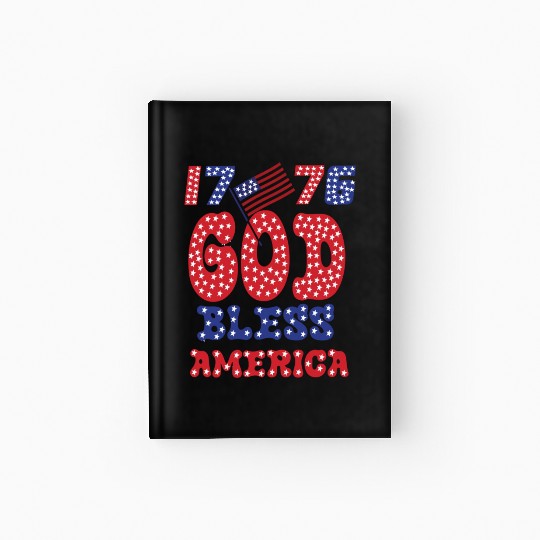 1776 GOD BLESS AMERICA FOR FREEDOM Hardcover Journal