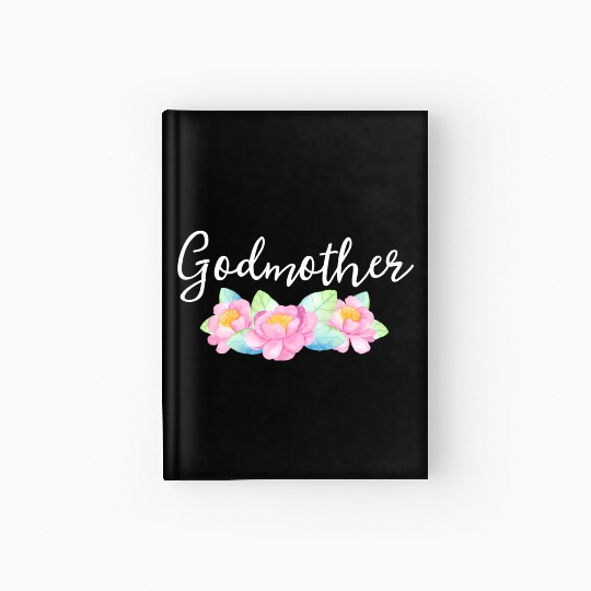 Godmother Floral Aunt Gender Reveal Announcet Hardcover Journal