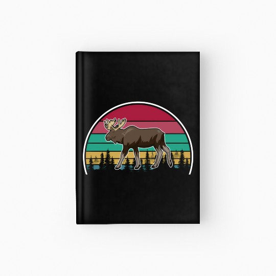Wildlife Animal Forest Animal Canada Antlers Moose Hardcover Journal